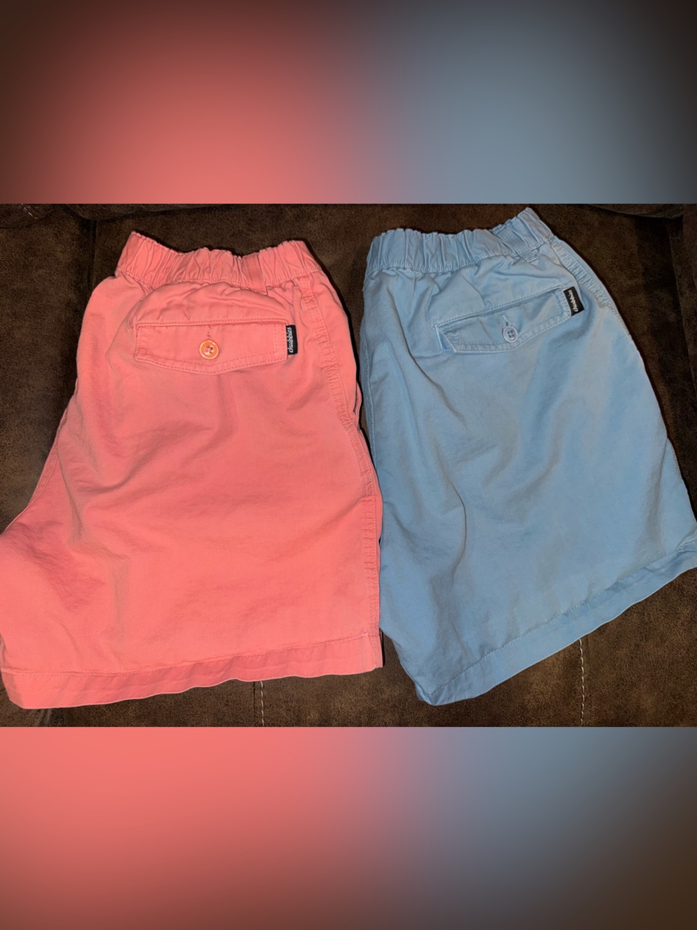 Chubbies Casual Men’s Shorts - Coral Pink and Light Blue
